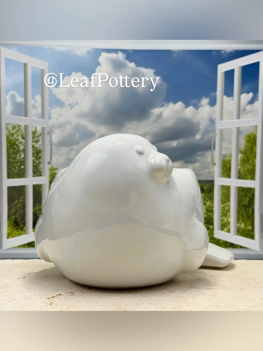 Ceramic Seal Planter with Drainage Hole • Cute Animal Flower Pot